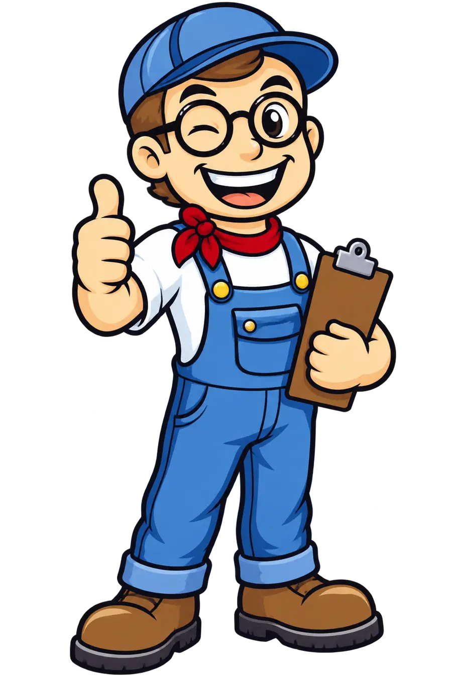 Geek Plumbing Services mascot giving a thumbs up